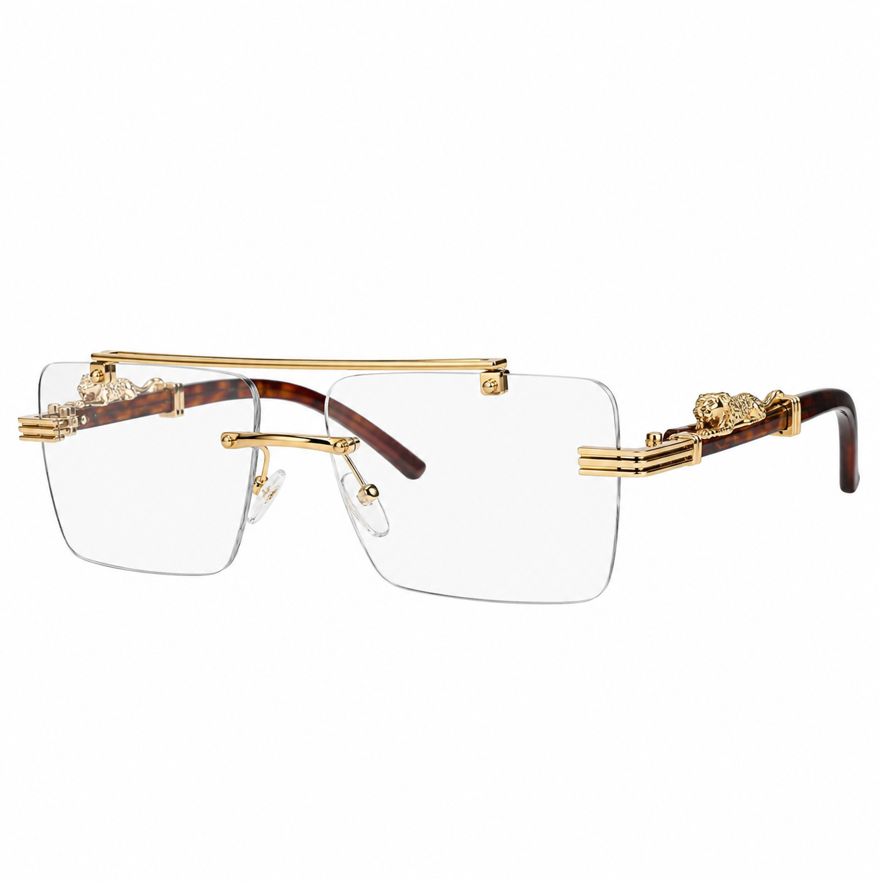 Premium Cheetah Rimless Glasses