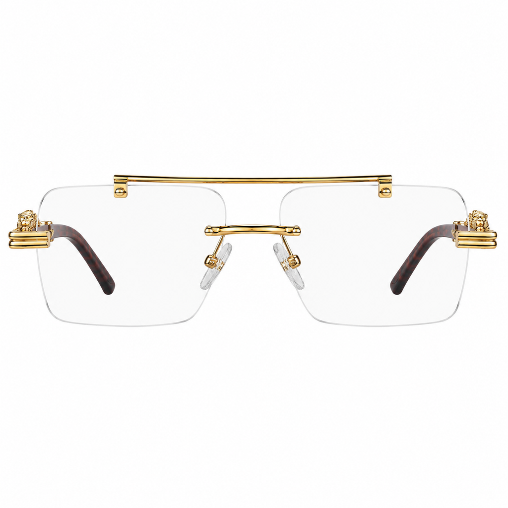 Premium Cheetah Rimless Glasses