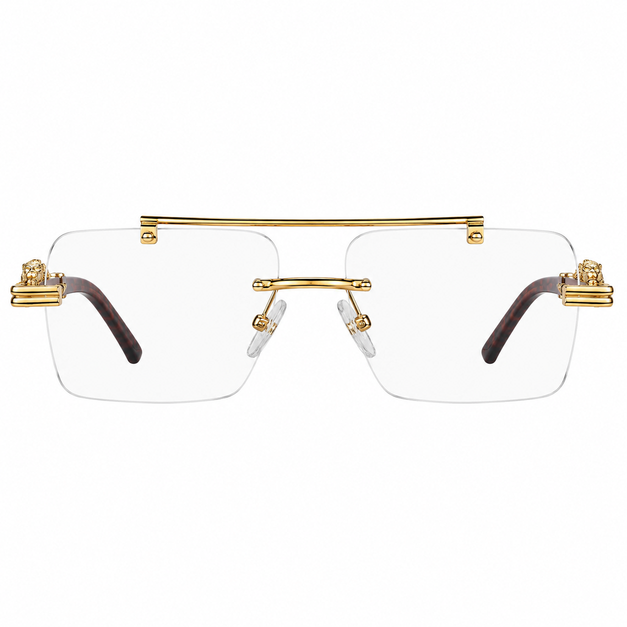 Premium Cheetah Rimless Glasses