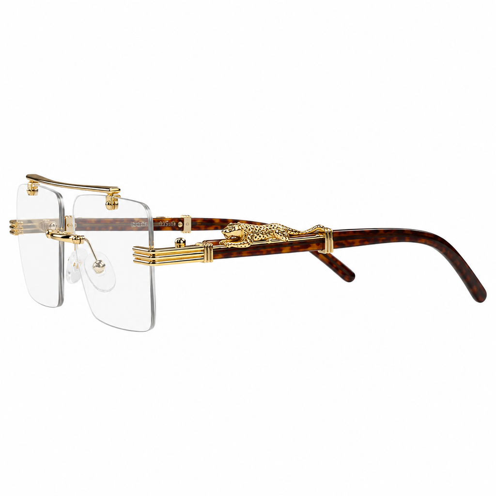 Premium Cheetah Rimless Glasses
