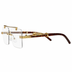 Premium Cheetah Rimless Glasses